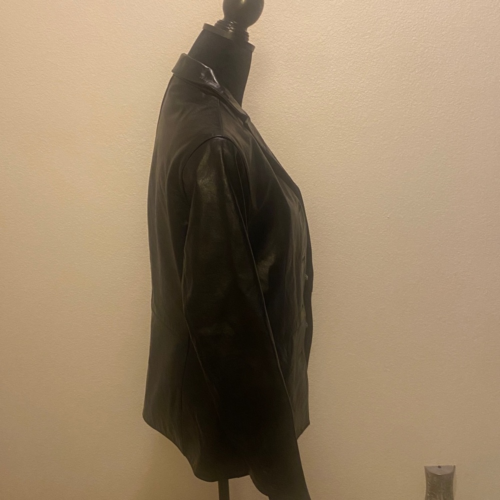 GAP Black Leather Outerwear - Picture 2 of 5
